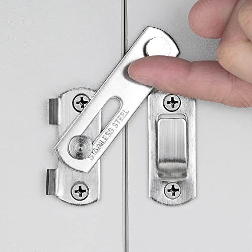2 Packs Brushed Nickel Stainless Steel Barn Door Latch flip Door Latch_S | Suitable for Sliding Door,Garden Gates,French Door,Fence Gates,Closet,Drawer,Wine Cabinet,Pet Cage