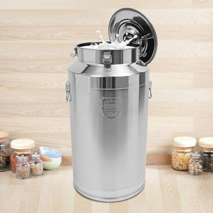 23.25Gal Stainless Steel Milk Can Milk Jug with Lid Sealed Wine Pail Bucket Heavy Duty Transport Barrel Liquid Storage Container for Home, Farm (88L/23.25Gal 304 SS) - size: 88L/23.25Gal 304 SS