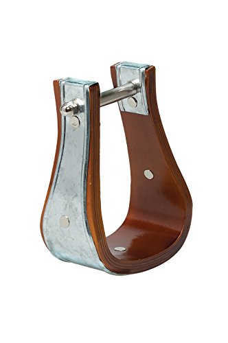 Weaver Leather Sloped Wooden Stirrups with Galvanized Binding