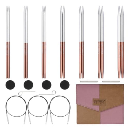 Knitter’s Pride Rosemist Interchangeable Needle Set 5""(13cm)- Midi - size: Set of 7 - 5" (13cm)