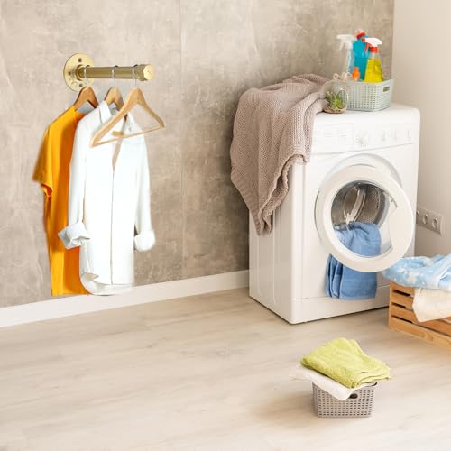 Sumnacon Wall Mounted Clothes Rack for Wardrobe, 2Pcs 10 Inch, Gold - color: Gold, size: 10 Inch
