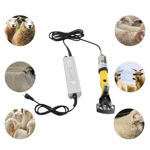 Marhynchus Electric Sheep Shears, 3000RPM High Speed Carbon Steel Electric Wool Clipper for Sheep Goats Alpacas Llamas, with Anti Slip Handle (US Plug 110V)