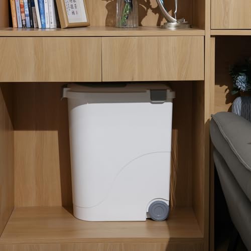 Airtight Pet Food Storage Container, Holds 30 Lbs - color: White, size: 30 lbs