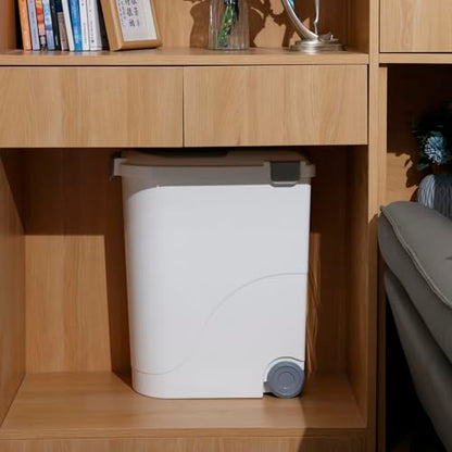 Airtight Pet Food Storage Container, Holds 30 Lbs - color: White, size: 30 lbs