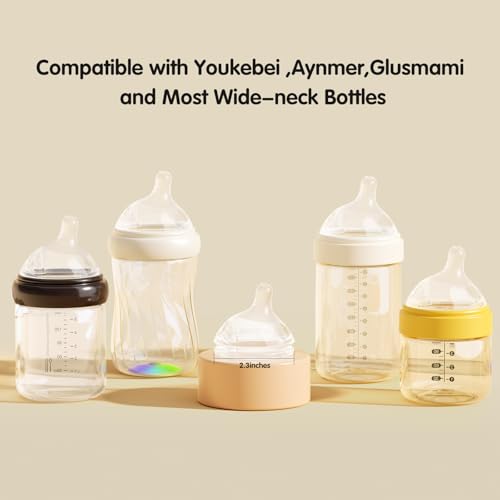 Aynmer Natural Flow Baby Bottle Silicone Nipple，0+ Months, 4 Counts (L) - color: L (6m+)