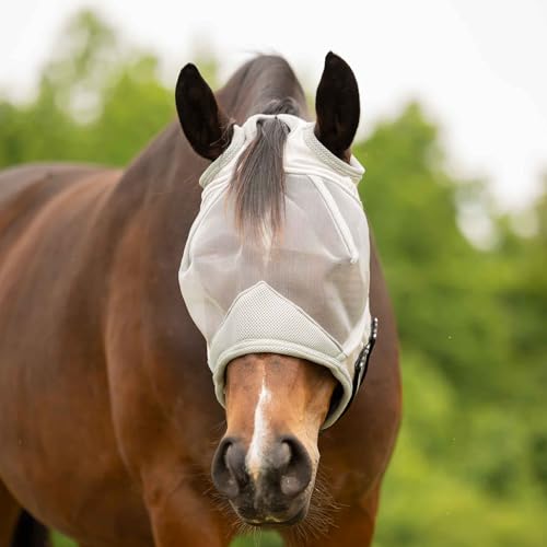 Equinavia Algard Soft Mesh Earless Fly Mask - Silver - Cob - color: Silver, size: Cob