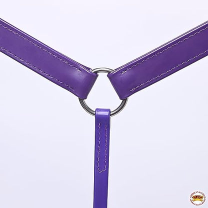 HILASON Western Horse Biothane Leather Breast Collar Tack - color: Purple
