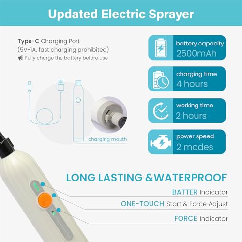 SunSettler 5L Electric Garden Sprayer with Telescopic Wand - size: 5L