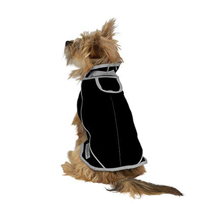 Jacket for All Dogs, Fleece-Lined, Waterproof Doggie Vest, Reflective Pet Parka (2200) (XX-Small, Black) - color: Black, size: XX-Small