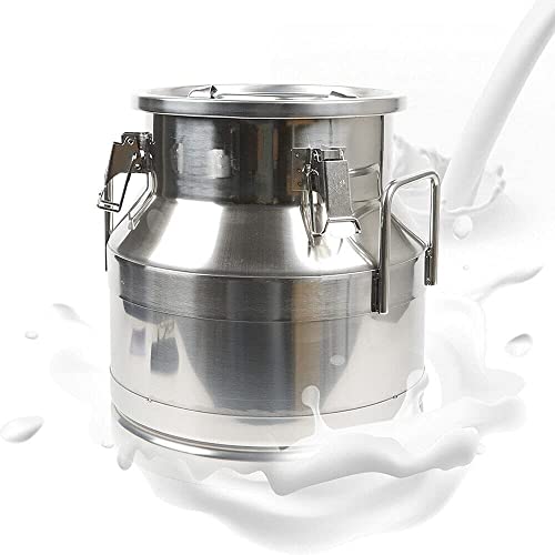 3.16Gallon Stainless Steel Milk Can Ice Bucket Wine Bucket,Water Jug Liquid Storage Pail,Commercial Fermentation Barrel,Canisters for Kitchen - size: 12L
