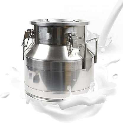 3.16Gallon Stainless Steel Milk Can Ice Bucket Wine Bucket,Water Jug Liquid Storage Pail,Commercial Fermentation Barrel,Canisters for Kitchen - size: 12L