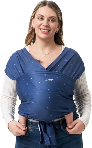 Momcozy Baby Wrap Carrier, Easy-On 2-Piece Design, Newborn to 33 lb - color: Starry Sky