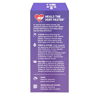 Band-Aid Brand Cushion Care Non-Stick Gauze Pads, Individually-Wrapped, Medium, 3 in x 3 in, 10 ct (Pack of 2) - size: 3x3 Inch 25ct (Pack of 20)