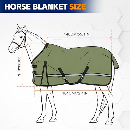 72in Horse Blanket Fits Most Quarter/Thoroughbreds/Larger Arabians - size: 72in