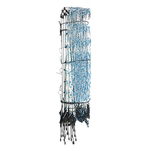 35" x 164' Premium Electric Sheep & Goat Netting w/Double Spike Fiberglass Posts (9/35/8) Pre-Assembled Electric Fence for Backyards, Homesteaders, Farms and Ranches