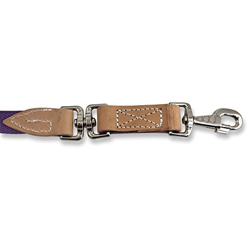 35' Flat Cotton Web Lunge Line with Bolt Snap & Rubber Stop - By Southwestern Equine (35', Lavender) - color: Lavender, size: 35'