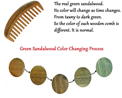 Louise Maelys Wooden Wide Tooth Comb For Curly Hair - color: Moon comb