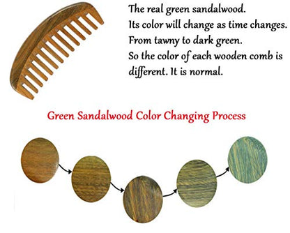 Louise Maelys Wooden Wide Tooth Comb For Curly Hair - color: Moon comb