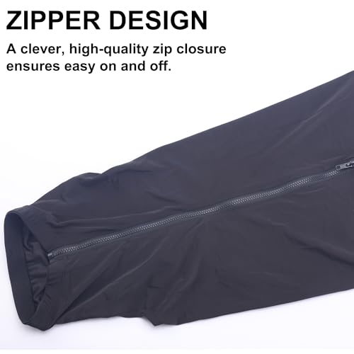 Leberna Stretch Horse Hood with Zip Full Face Neck Cover (Black, S) - color: Black, size: S