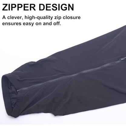 Leberna Stretch Horse Hood with Zip Full Face Neck Cover (Black, S) - color: Black, size: S