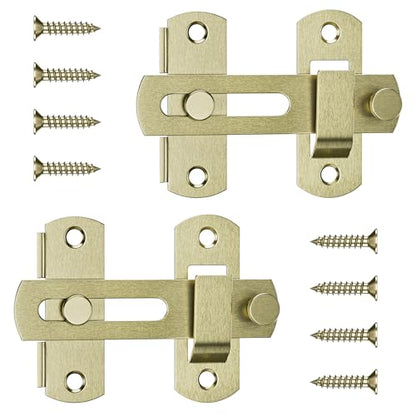 4 Inch Flip Latch Gate Latches, 180 Degree Flip Barn Door Lock Latch, Heavy Duty SUS304 Stainless Steel Flip Sliding Latch, Bolt Buckle Lock for Barn Wood Fence Sliding Doors, Bronze,2 Pack - color: Bronze