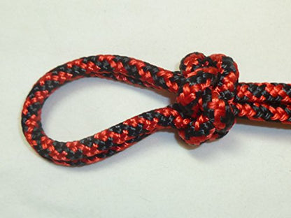 Horse Pocket Halter, Quick Catch Halter - 1/4" Polyester Rope - color: Black/Red CH
