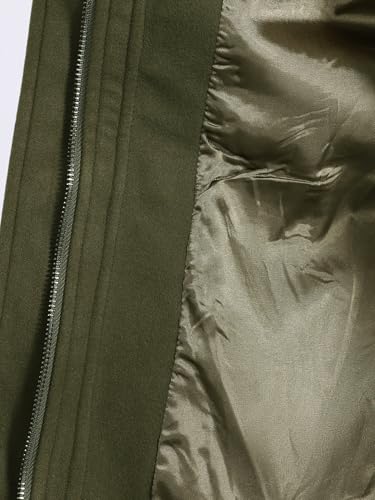 Allegra K Womens Casual Winter Peacoat Hooded Button Toggle Duffle Coats - color: Army Green, size: Small