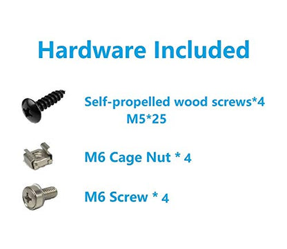 2U Steel Vertical Wall Mountable Server Rack Mount Bracket