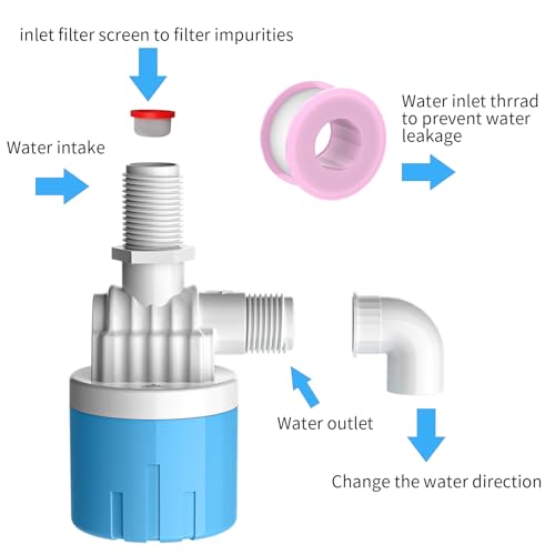 YajuPavilion"1/2" Automatic Water Level Contro | Water trough float valve - style: 1/2 inch Inlet water