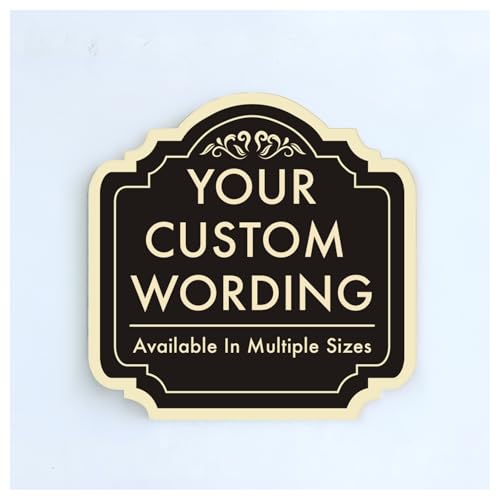 Custom Outdoor Decorative Signs, Personalized Aluminum, Waterproof USA Signs - Design 2 Black Charcoal 8x8 - color: Design 2 - Black Charcoal, size: 8x8 Inches