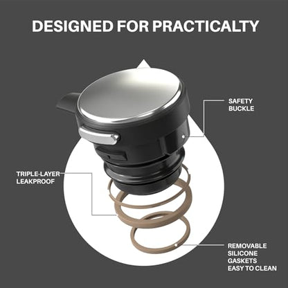 IDEUS Thermal Coffee Carafe 68oz, Beverage Dispenser Black - color: Black, size: 68 Ounces