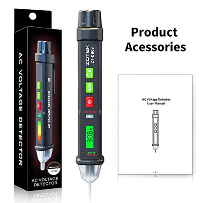 ZOYI ZT-DB03 AC Voltage Detector-5 Sensitivity Gears-Dual-Range 12V-1000V/48V-1000V, Non-Contact Voltage Tester Pen with Break-Point Testing,Flashlight, Electrical Tester for Home,Electricians&DIY