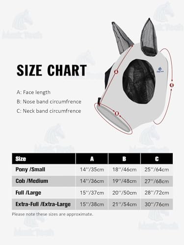 Mask Tech 5 Pieces Horse Fly Masks with Ears, Stretchy Elastic Mesh Fly Masks, 3D Eye Clearance, UV Protection-Medium,Combo 3 - color: Combo 3, size: Medium
