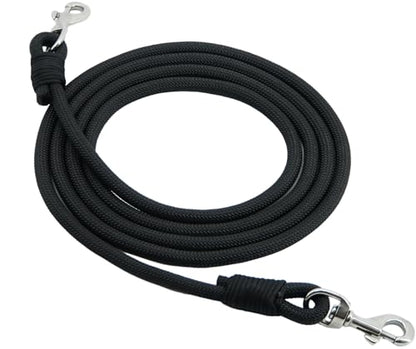 Jeereal Roper Rein, Broken in,Supple Rein, Nylon Braiding Barrel Rein for Ranch Work,Daily Riding,Stainless Steel Hardware,1/2" X 10'