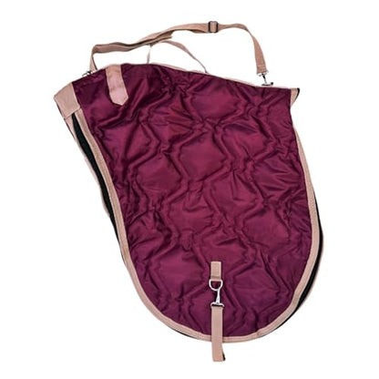 AJ Tack English Padded Saddle Carrier Burgundy - color: Burgundy
