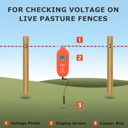 Electronic Fence Voltage Tester and Digital Fault Finder, Maximum 19.9kv