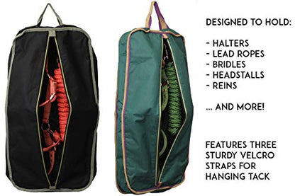 Derby Originals Padded 3 Layered Halter Bridle Carry Bags For Horse Tack- Keeps Tack Clean & Dry - color: Black
