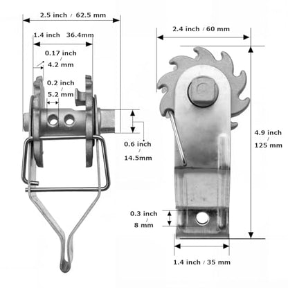Electric Fence tensioner, High tensile Wire Fence tensioner for Farm 10pcs - color: SILVER, size: 10 pcs