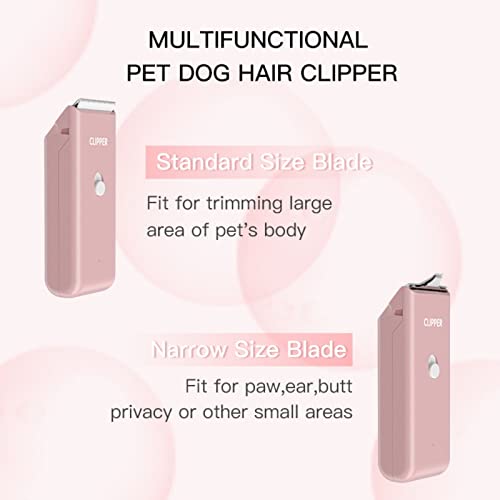 Dog Cat Home Hair Waterproof Clipper Portable Pet Shaver - color: Pink-2