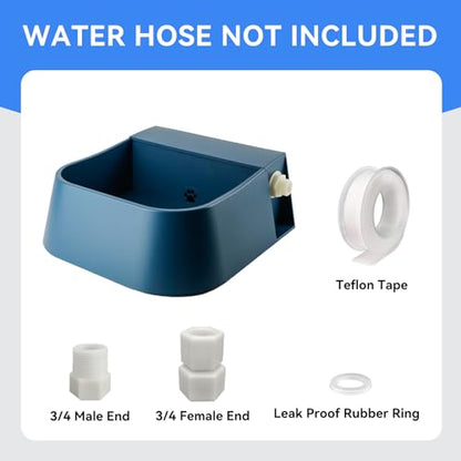LESYPET Automatic Water Dispenser for Dogs, 68 oz Outdoor Dog Drinking Water Bowl for Chicken Livestock, Auto Filling Waterer for Pets & Livestock - size: 68 oz - Bowl