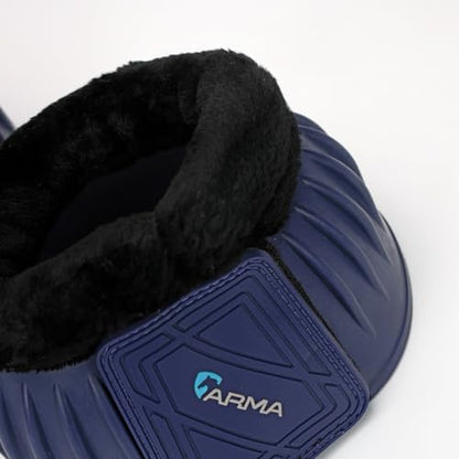Shires ARMA Fleece Trim Bell Boot (Navy, X-Full) - color: Navy, size: X-Full