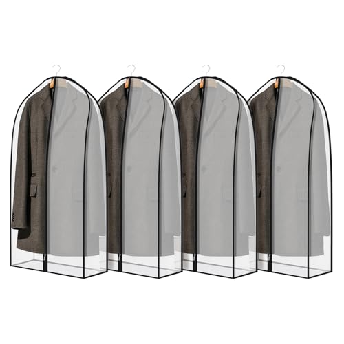 Zilink Garment Bags for Leather Coat Suit Bags for Closet Storage 43 in - size: 43"-4pcs