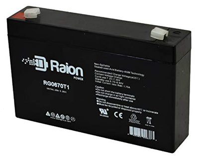 Raion Power 6V 7Ah Compatible Replacement Rechargeable AGM Battery for Gallagher S22 Solar Fence Energizer