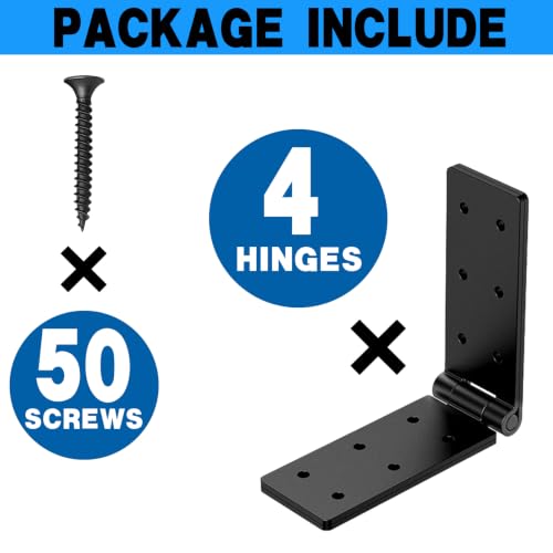 Heavy Duty Gate Hinges 4Pcs 270° for Wood Fence