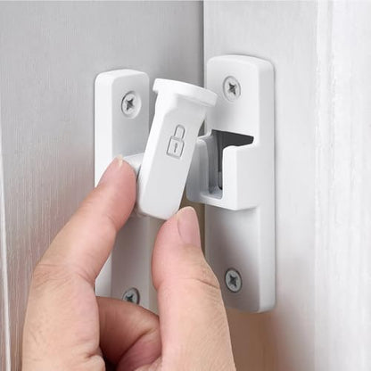 Matte White 90 Degree Zinc Alloy Barn Door Latch, Flip Gate Lock - color: Matte White_90 Degree