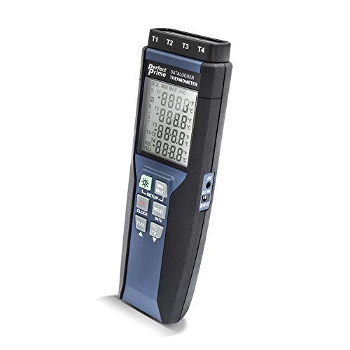 PerfectPrime TC0378, 4-Channels Thermocouple Thermometer K,J,E,T DataLogger, Isolated Input Protection 250VAC - style: 4 CH, Isolated Input Protection