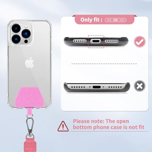 CACOE Phone Lanyard, Black+Pink, 2 Pcs - color: Black+pink, size: 21.65"