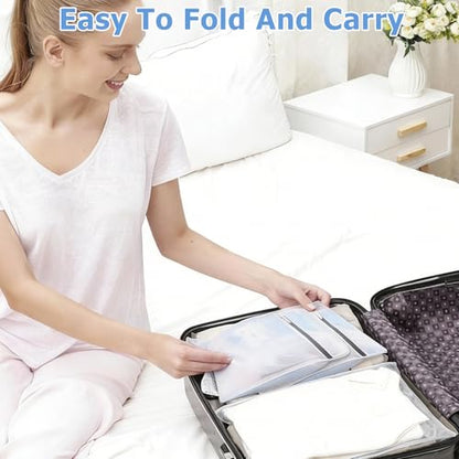 4 Pcs Mesh Laundry Bags for Delicates - 20" x 16" 70G Fine Mesh with Manual-Lock Zipper, Wash Bags for Lingerie Bras Socks Jeans, Ideal for College Dorm Travel Home