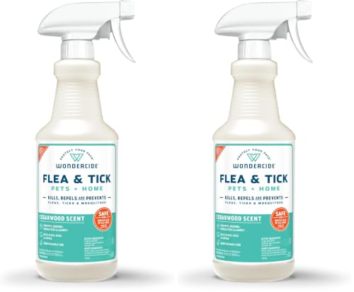 Wondercide Cedar Flea & Tick Spray for Pets Plus Home with Natural Essential Oils 16 fl. oz. (Pack of 2) - color: Cedarwood, size: 16 OZ (Pack of 2)