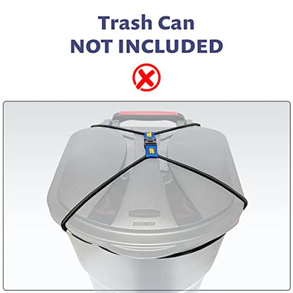 (2 Pack) Doggy Dare Trash Can Lock - Medium - Fits 30-40 Gallon Trash Cans - Perfect for Dogs, Raccoons, Opossums - Bungee Cord Design Makes Install Simple (Trash Can NOT Included) - size: 2-Pack Medium 30-40 Gallon